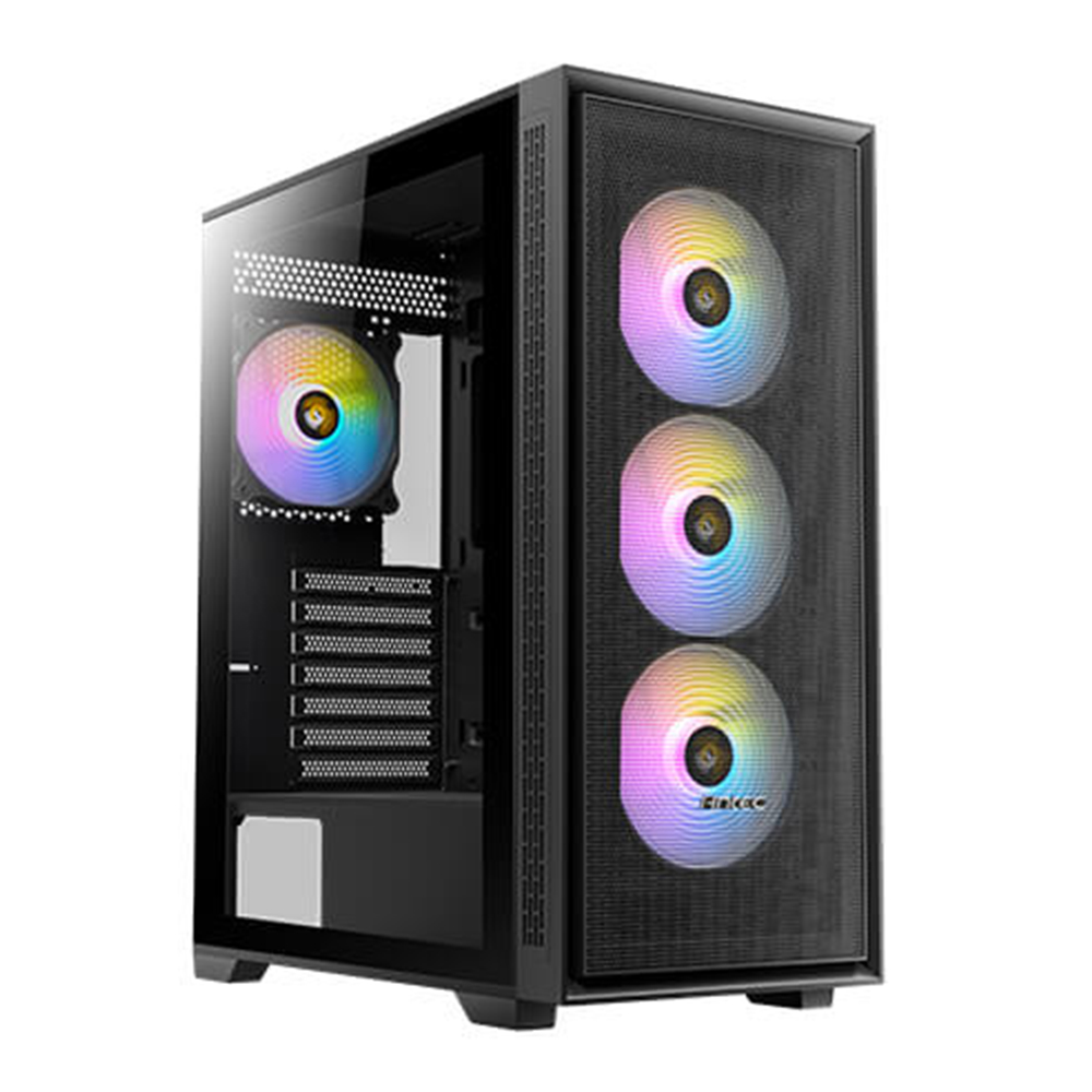 CAJA ANTEC AX81 ELITE VIDRIO TEMPLADO + 4 FAN ARGB