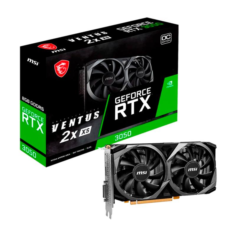 TARJETA DE VIDEO NVIDIA 8.0 GB DDR5 MSI GEFORCE RTX 3050 VENTUS 2X XS OC